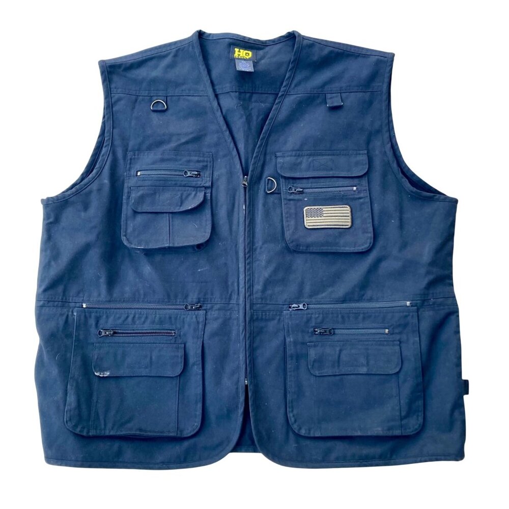 HQ Issue Tactical Vest Black Cloth Men's Size 3XL